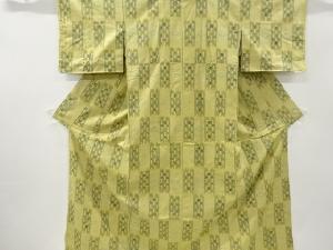 リサイクル　絣柄織り出し手織り節紬着物